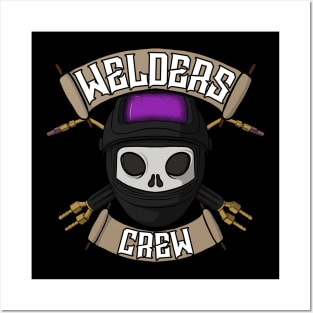 Welders crew Jolly Roger pirate flag Posters and Art